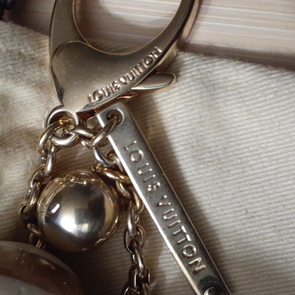 LOUIS VUITTON BIJOUX SAC MINI LIN CROOSETTE KEYCHAIN BAG CHARM - Picture 3 of 7